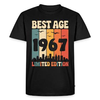 1967 Retro Birthday 1967 Vintage 1967 - Men's Premium Organic T-Shirt - black - Front - Nico (187cm)