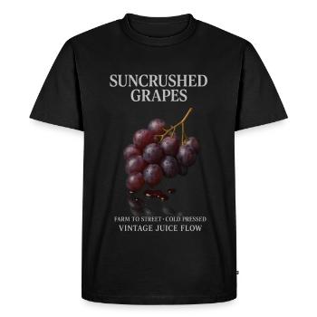 Raisins Fruits Raisins Été - T-shirt Premium bio Homme - noir - Devant - Nico (187cm)