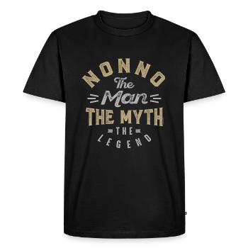 Nonno le mythe - T-shirt Premium bio Homme - noir - Devant - Nico (187cm)