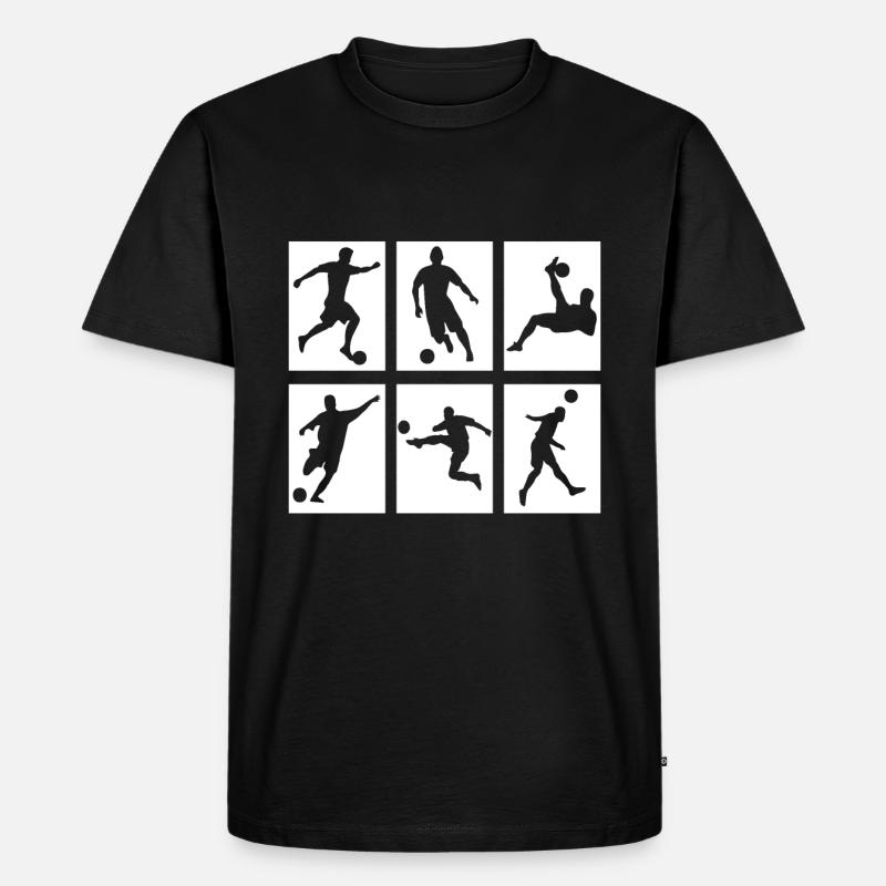 FUSSBALL - Männer Premium Bio T-Shirt - Schwarz