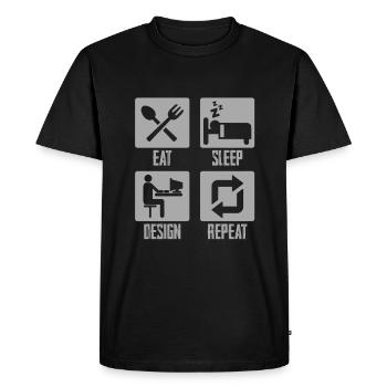 architect - Men's Premium Organic T-Shirt - black - Front - Nico (187cm)