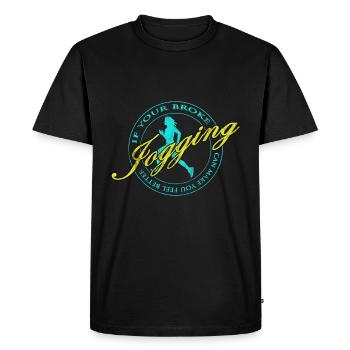Jogging Hobby Sport Course à pied - T-shirt Premium bio Homme - noir - Devant - Nico (187cm)