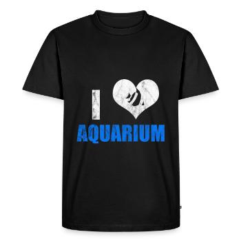 Addict d'aquarium - T-shirt Premium bio Homme - noir - Devant - Nico (187cm)