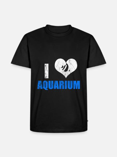 Aquarium Süchtiger - Männer Premium Bio T-Shirt - Schwarz
