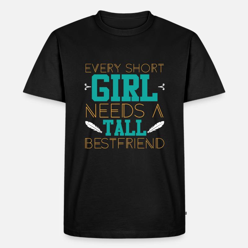 klein und groß - Männer Premium Bio T-Shirt - Schwarz
