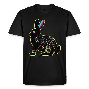 Neon Bunny - T-shirt Premium bio Homme - noir - Devant - Nico (187cm)