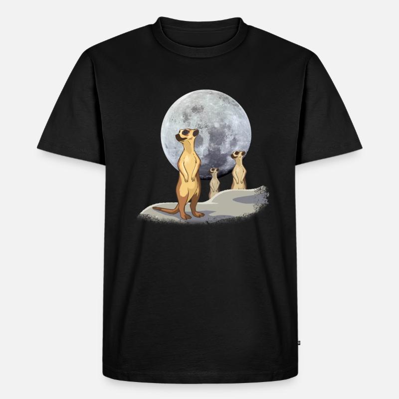Erdmännchen - Männer Premium Bio T-Shirt - Schwarz