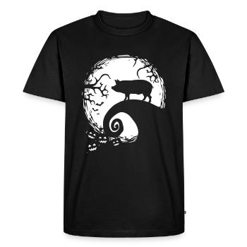 Le roi cochon Halloween Nightmare Halloweentown - T-shirt Premium bio Homme - noir - Devant - Nico (187cm)