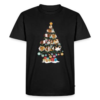 Sapin de Noël amoureux des cobayes - T-shirt Premium bio Homme - noir - Devant - Nico (187cm)