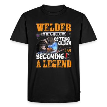 I Am Not Getting Older I Am Becoming A Legend - Men's Premium Organic T-Shirt - black - Front - Nico (187cm)