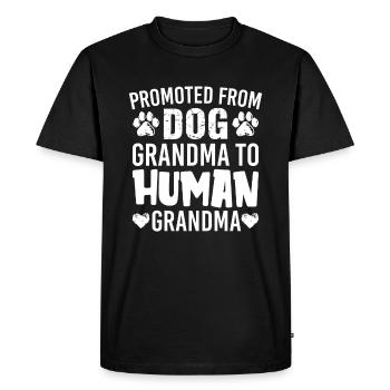 Promoted From Dog Grandma To Human Grandma Funny - T-shirt Premium bio Homme - noir - Devant - Nico (187cm)