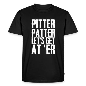Pitter Patter Let's Get At _Er Funny Letterkenny - T-shirt Premium bio Homme - noir - Devant - Nico (187cm)