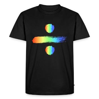 Fierté de l'arc-en-ciel - T-shirt Premium bio Homme - noir - Devant - Nico (187cm)