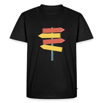 Guide des prochaines vacances de voyage d’aventure - T-shirt Premium bio Homme - noir - Devant - Nico (187cm)