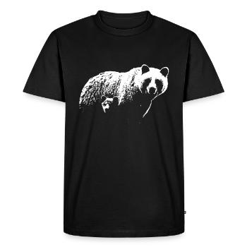 Photo-realistic bear - Men's Premium Organic T-Shirt - black - Front - Nico (187cm)