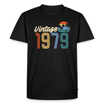 43ème anniversaire 1979 Millésime - T-shirt Premium bio Homme - noir - Devant - Nico (187cm)