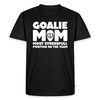 La mère de gardien de but est la position la plus stressante de l'équipe - T-shirt Premium bio Homme - noir - Devant - Nico (187cm)