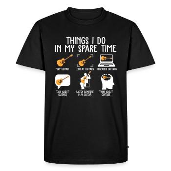 Things I Do In My Spare Time Guitar Player T Shirt - T-shirt Premium bio Homme - noir - Devant - Nico (187cm)