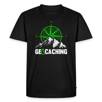Cadeau Geocaching Cache Radar GPS Geocacher - T-shirt Premium bio Homme - noir - Devant - Nico (187cm)