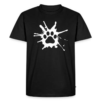 Chien patte chiens patte impression chien amour cadeau - T-shirt Premium bio Homme - noir - Devant - Nico (187cm)