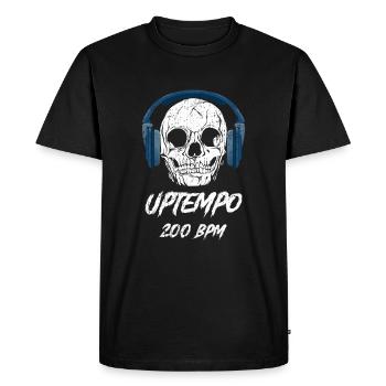 Uptempo Festival Design For Ravers - Men's Premium Organic T-Shirt - black - Front - Nico (187cm)
