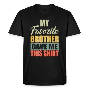 Cadeau soeur meilleur frère soeur - T-shirt Premium bio Homme - noir - Devant - Nico (187cm)