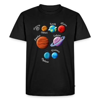 Solar System Planets - Men's Premium Organic T-Shirt - black - Front - Nico (187cm)
