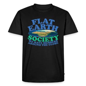 Flat Earth Society Members Around The Globe - Men's Premium Organic T-Shirt - black - Front - Nico (187cm)