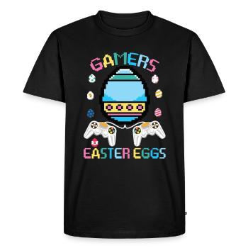 Gamer Easter Eggs - T-shirt Premium bio Homme - noir - Devant - Nico (187cm)