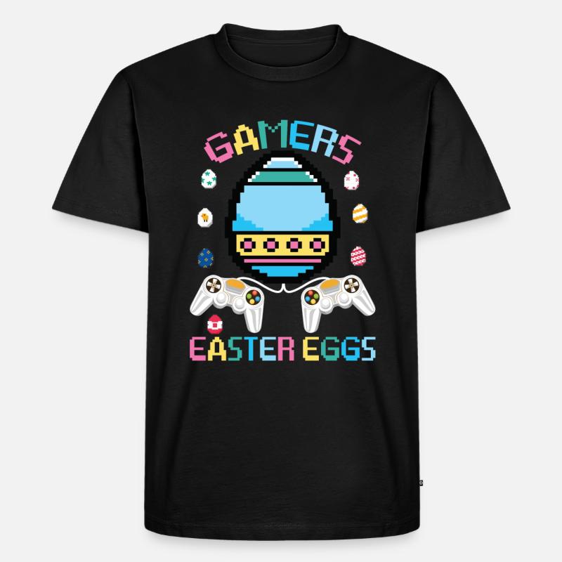 Gamer Easter Eggs - Männer Premium Bio T-Shirt - Schwarz