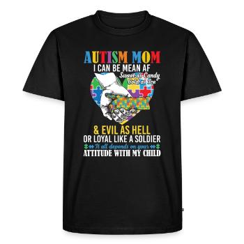 Autism Mom Puzzle Pieces Heart Autistic - T-shirt Premium bio Homme - noir - Devant - Nico (187cm)