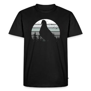 Pigeons pigeons Pigeons pigeons vintage - T-shirt Premium bio Homme - noir - Devant - Nico (187cm)
