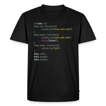Baby Eat Poop Sleep Coding Onesie - T-shirt Premium bio Homme - noir - Devant - Nico (187cm)