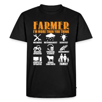 Farmer I’m More Than You Think - T-shirt Premium bio Homme - noir - Devant - Nico (187cm)