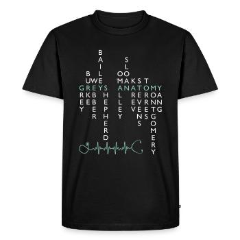 Grey’s Anatomy Cast Names - T-shirt Premium bio Homme - noir - Devant - Nico (187cm)