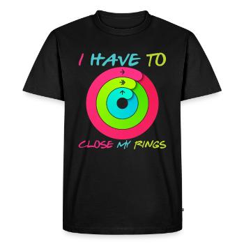 I Have To Close My Rings - Men's Premium Organic T-Shirt - black - Front - Nico (187cm)