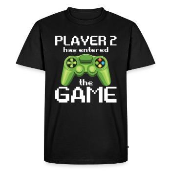 Player 2 Has Entered The Game - T-shirt Premium bio Homme - noir - Devant - Nico (187cm)
