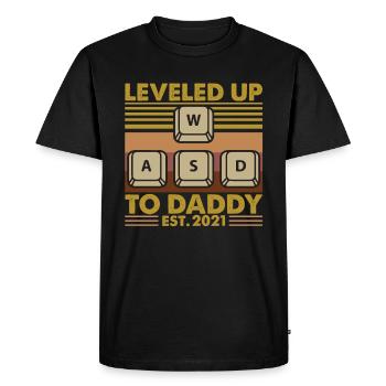 Leveled Up To Daddy EST 2021 Game - T-shirt Premium bio Homme - noir - Devant - Nico (187cm)