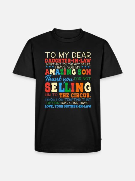 Mother-in-Law Son-in-Law - Men's Premium Organic T-Shirt - black