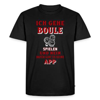 Pétanque, pétanque, pétanque. - T-shirt Premium bio Homme - noir - Devant - Nico (187cm)