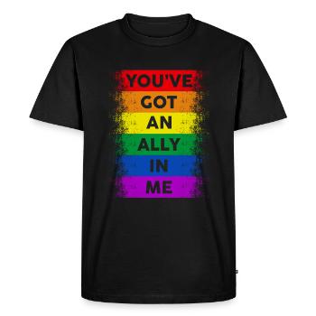 You’ve Got An Ally In Me LGBT Pride - T-shirt Premium bio Homme - noir - Devant - Nico (187cm)