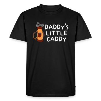 Papa Petit Caddy et Papa Golfing - T-shirt Premium bio Homme - noir - Devant - Nico (187cm)