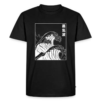 The Great Wave off Kanagawa Japanese Anime Manga - Men's Premium Organic T-Shirt - black - Front - Nico (187cm)