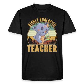 Highly Koalafied Teacher - T-shirt Premium bio Homme - noir - Devant - Nico (187cm)