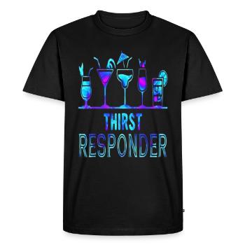 Thirst Responder Bartender T Shirt - T-shirt Premium bio Homme - noir - Devant - Nico (187cm)