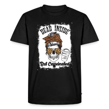 Dead Inside But Caffeinated Coffee - T-shirt Premium bio Homme - noir - Devant - Nico (187cm)