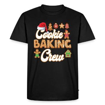Cookie Baking Crew Christmas Baking - Men's Premium Organic T-Shirt - black - Front - Nico (187cm)
