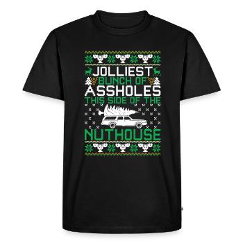 Jolliest Bunch Of Assholes Side Of The Nuthouse - T-shirt Premium bio Homme - noir - Devant - Nico (187cm)