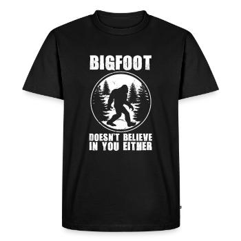 Bigfoot - T-shirt Premium bio Homme - noir - Devant - Nico (187cm)