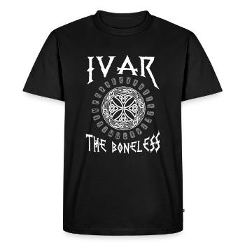 Ivar les Vikings Valhalla désossés du Nord - T-shirt Premium bio Homme - noir - Devant - Nico (187cm)